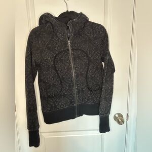 Lululemon limited edition HIVER 2013 Black patterned full zip SCUBA, RARE
